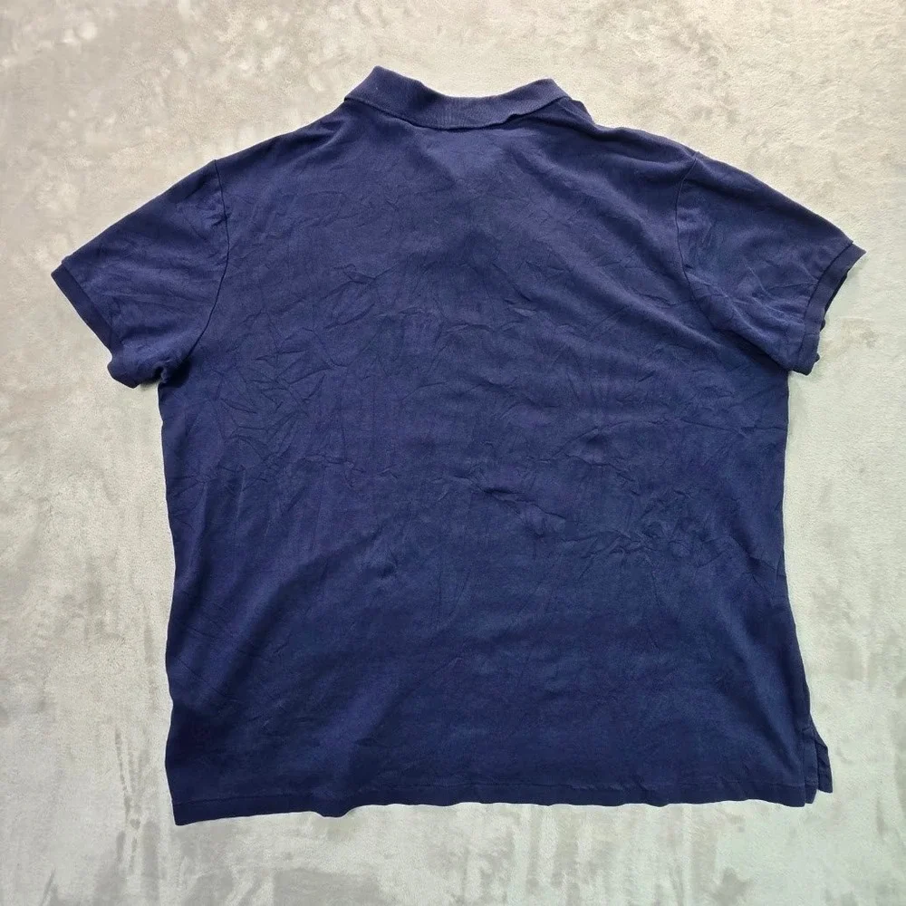 Polo Ralph Lauren Mens XL Custom Slim Fit Short Sleeve Navy Blue Polo Shirt